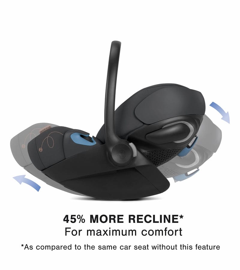 Cybex COYA Compact Stroller + Cloud G Lux SensorSafe Travel System Bundle - Matte Black / Off White / Moon Black - 522004343-522001401