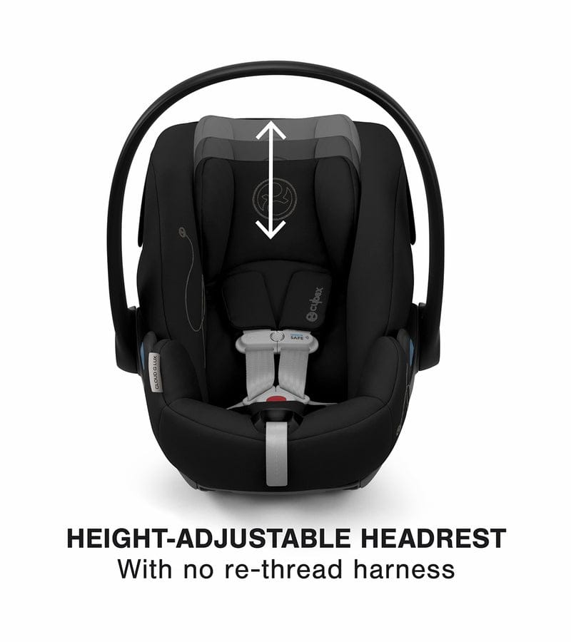 Cybex COYA Compact Stroller + Cloud G Lux SensorSafe Travel System Bundle - Chrome / Leaf Green / Moon Black - 522004433-522001401