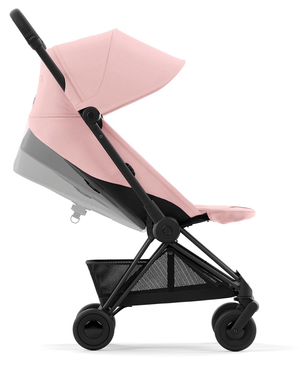 Cybex COYA Compact Stroller - Matte Black / Peach Pink - 522004353