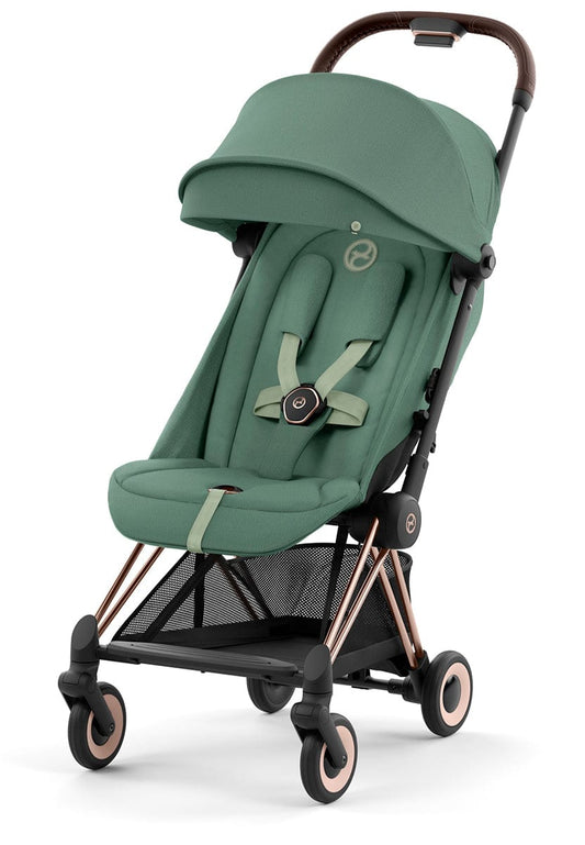 Cybex COYA Compact Stroller - Rose Gold / Leaf Green - 522004293