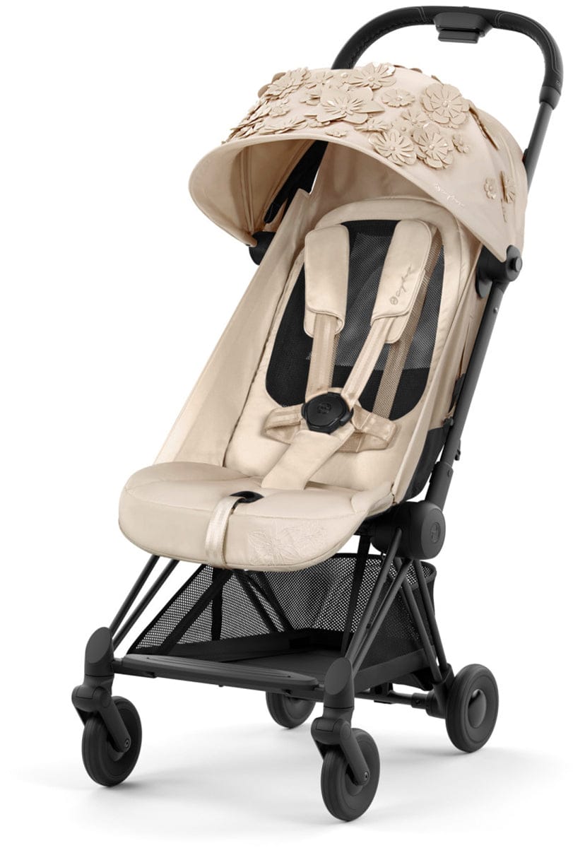 Cybex COYA Compact Stroller - Simply Flowers - Beige / Matte Black - 522003159