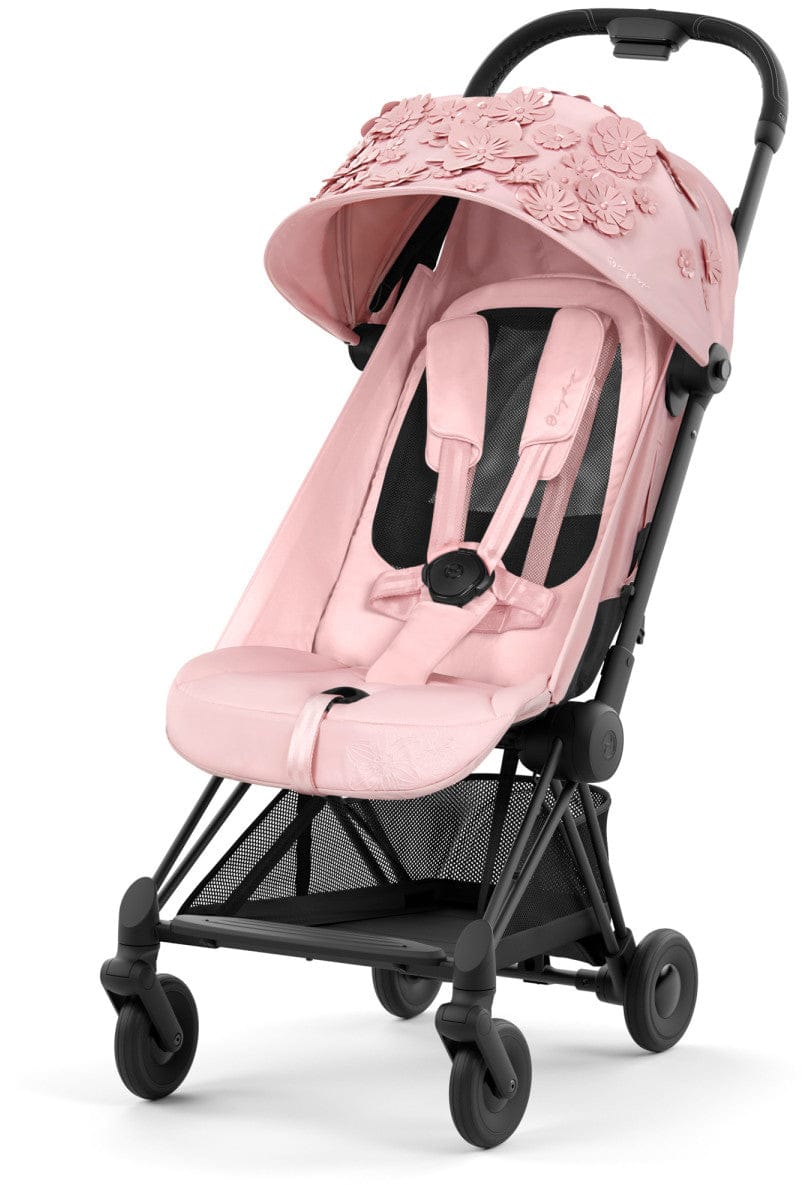 Cybex COYA Compact Stroller - Simply Flowers - Pink / Matte Black - 522003139