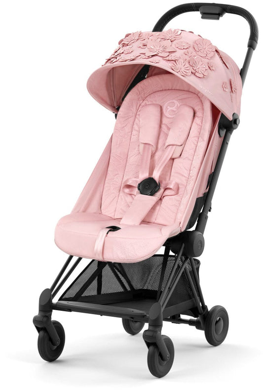 Cybex COYA Compact Stroller - Simply Flowers - Pink / Matte Black - 522003139