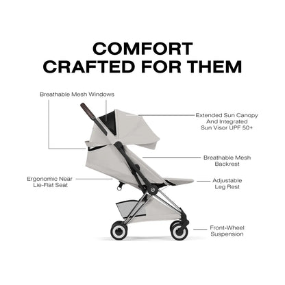 Cybex Coya Stroller (2026) - Style Collection - Chrome Frame / City Grey Lux Seat - 526000757