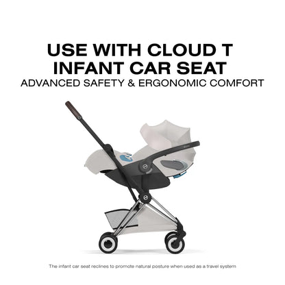 Cybex Coya Stroller (2026) - Style Collection - Chrome Frame / City Grey Lux Seat - 526000757