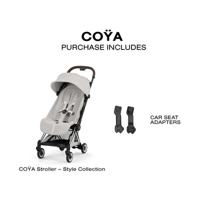 Cybex Coya Stroller (2026) - Style Collection - Chrome Frame / City Grey Lux Seat - 526000757
