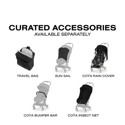 Cybex Coya Stroller (2026) - Style Collection - Chrome Frame / Sepia Black Lux Seat - 526000745