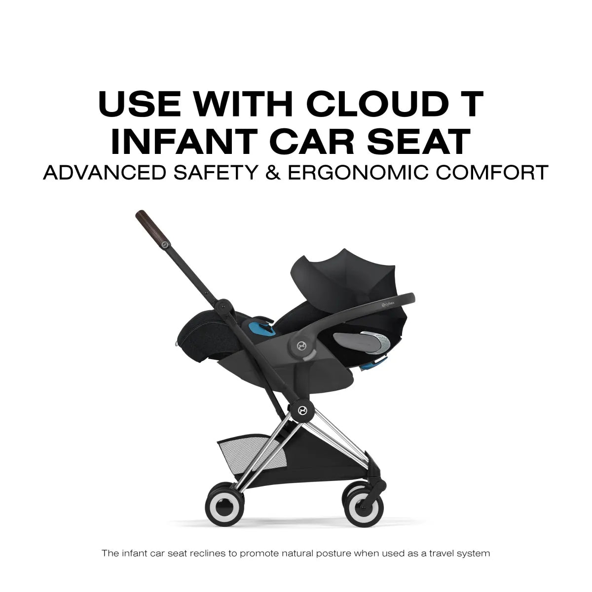 Cybex Coya Stroller (2026) - Style Collection - Chrome Frame / Sepia Black Lux Seat - 526000745
