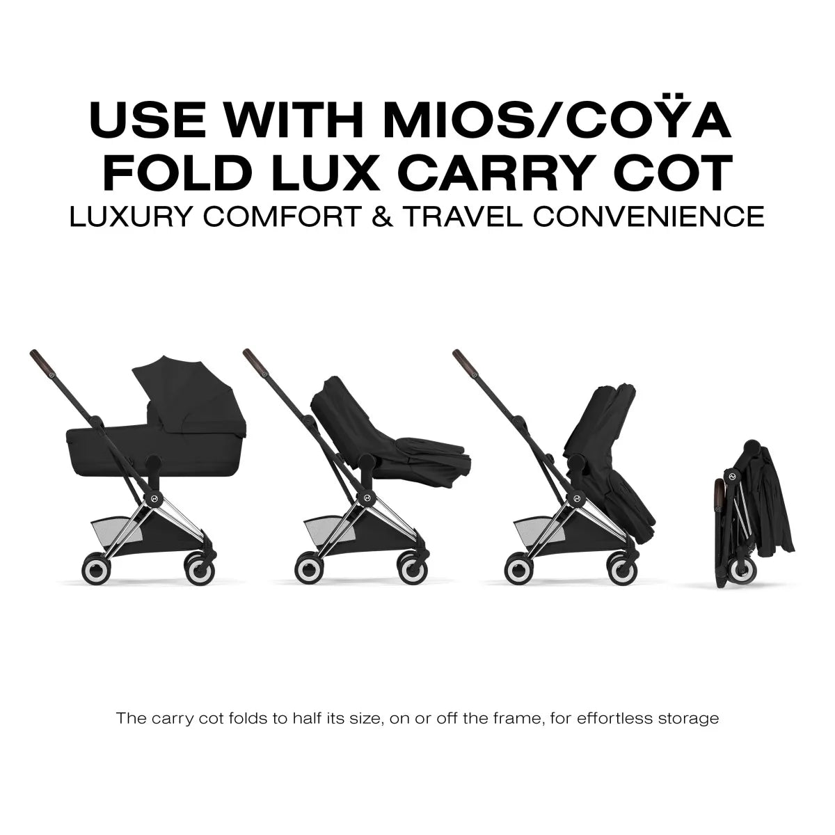 Cybex Coya Stroller (2026) - Style Collection - Chrome Frame / Sepia Black Lux Seat - 526000745