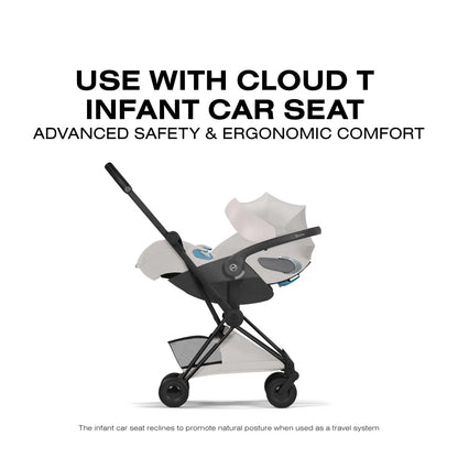 Cybex Coya Stroller (2026) - Style Collection - Matte Black Frame / City Grey Lux Seat - 526000697