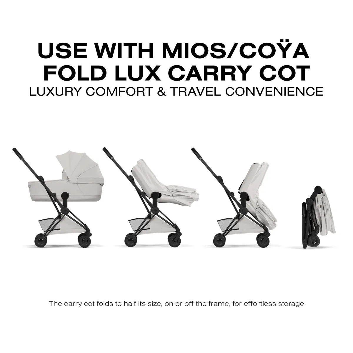 Cybex Coya Stroller (2026) - Style Collection - Matte Black Frame / City Grey Lux Seat - 526000697