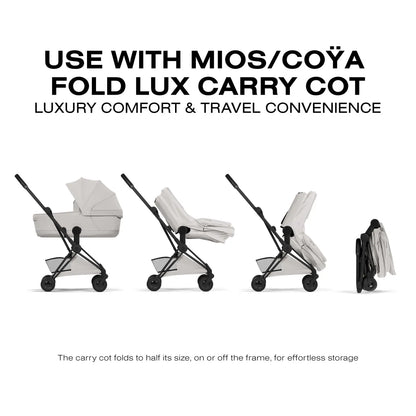 Cybex Coya Stroller (2026) - Style Collection - Matte Black Frame / City Grey Lux Seat - 526000697