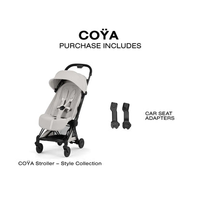 Cybex Coya Stroller (2026) - Style Collection - Matte Black Frame / City Grey Lux Seat - 526000697