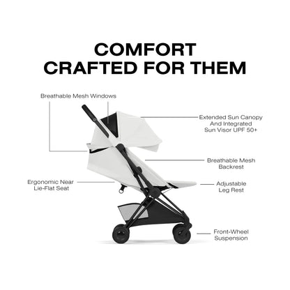 Cybex Coya Stroller (2026) - Style Collection - Matte Black Frame / Off White Lux Seat - 526000709