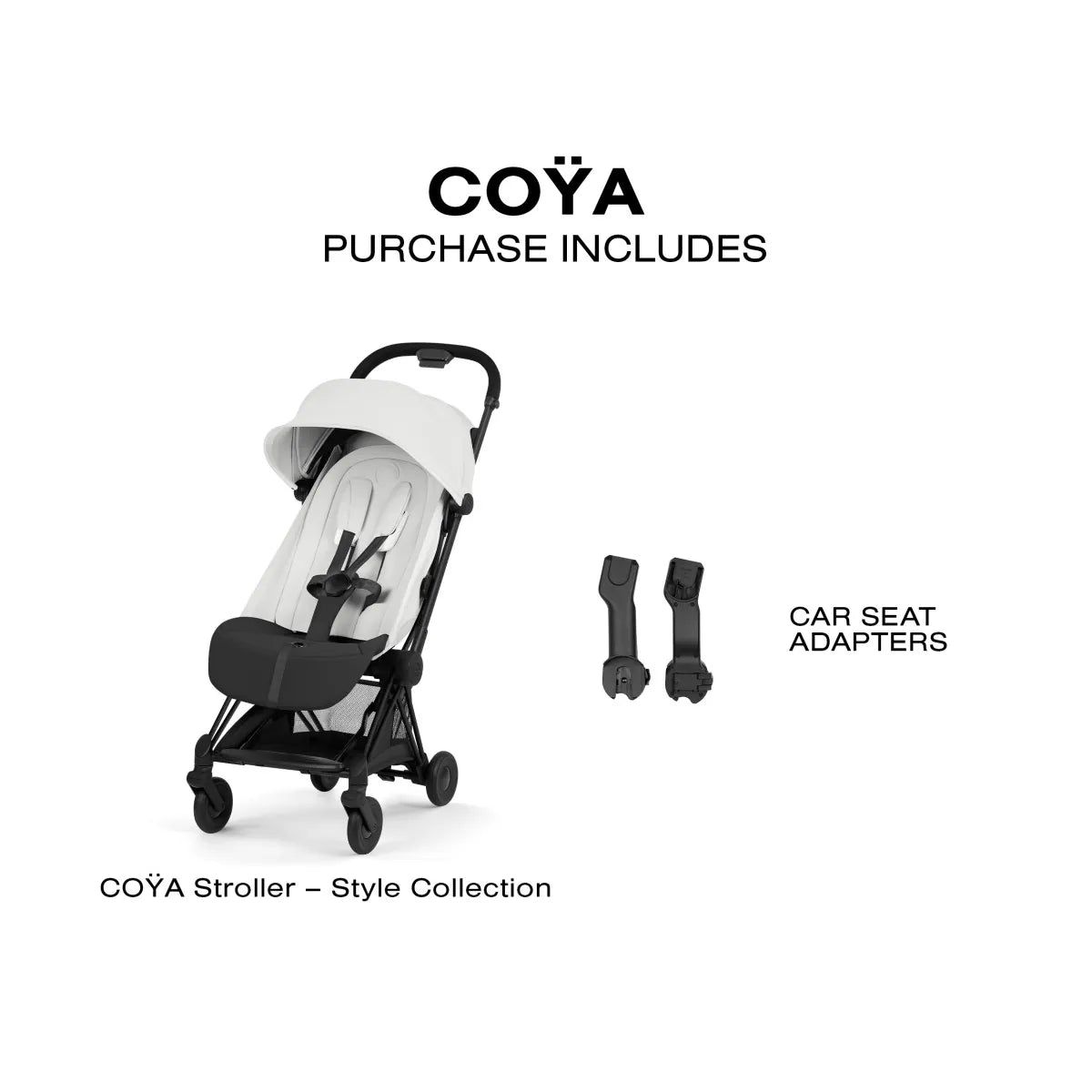 Cybex Coya Stroller (2026) - Style Collection - Matte Black Frame / Off White Lux Seat - 526000709