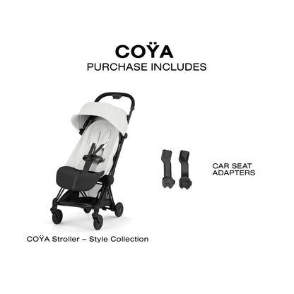 Cybex Coya Stroller (2026) - Style Collection - Matte Black Frame / Off White Lux Seat - 526000709
