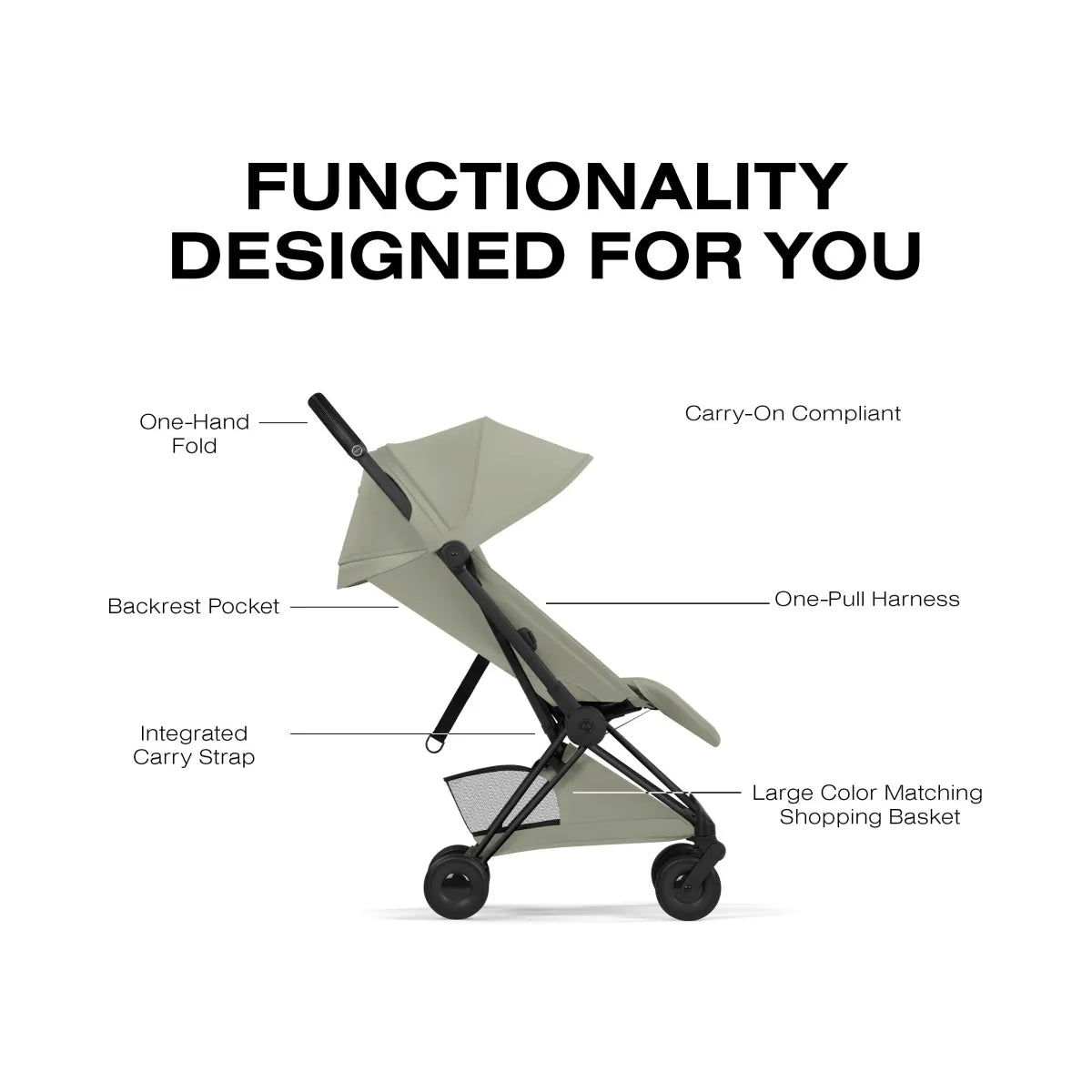 Cybex Platinum Coya Stroller Sage Green Sage Green