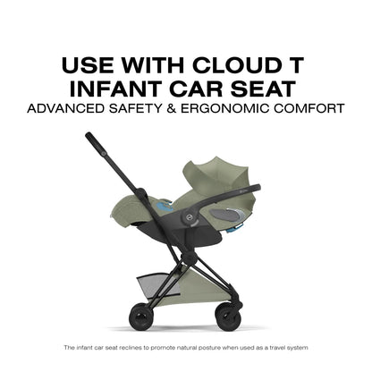 Cybex Coya Stroller (2026) - Style Collection - Matte Black Frame / Sage Green Lux Seat - 526000733