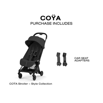 Cybex Coya Stroller (2026) - Style Collection - Matte Black Frame / Sepia Black Lux Seat - 526000685