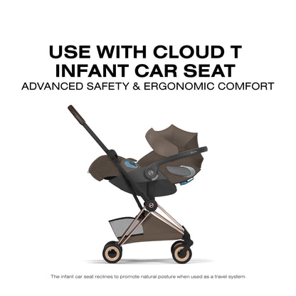 Cybex Coya Stroller (2026) - Style Collection - Rose Gold Frame / Coconut Brown Lux Seat - 526001641
