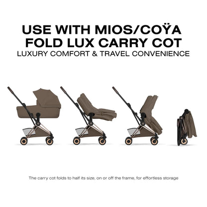 Cybex Coya Stroller (2026) - Style Collection - Rose Gold Frame / Coconut Brown Lux Seat - 526001641