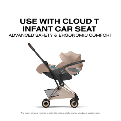 Cybex Coya Stroller (2026) - Style Collection - Rose Gold Frame / Cozy Beige Lux Seat - 526000637