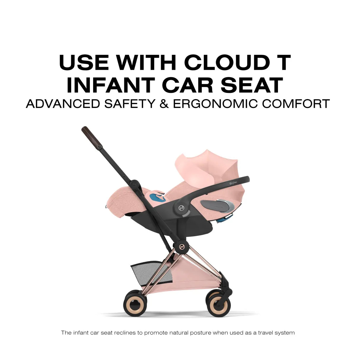 Cybex Coya Stroller (2026) - Style Collection - Rose Gold Frame / Peach Pink Lux Seat - 526000661