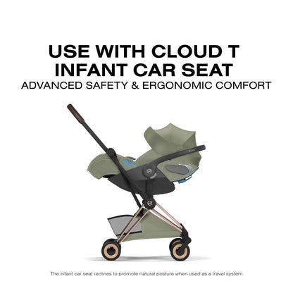 Cybex Coya Stroller (2026) - Style Collection - Rose Gold Frame / Sage Green Lux Seat - 526000649