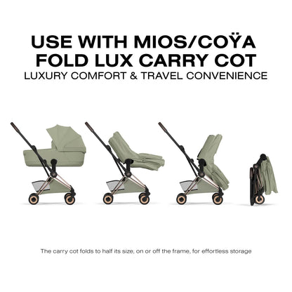 Cybex Coya Stroller (2026) - Style Collection - Rose Gold Frame / Sage Green Lux Seat - 526000649