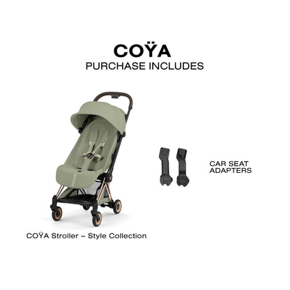 Cybex Coya Stroller (2026) - Style Collection - Rose Gold Frame / Sage Green Lux Seat - 526000649