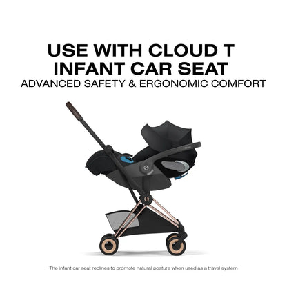 Cybex Coya Stroller (2026) - Style Collection - Rose Gold Frame / Sepia Black Lux Seat - 526000625