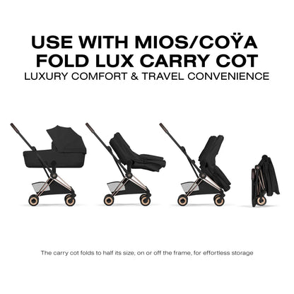 Cybex Coya Stroller (2026) - Style Collection - Rose Gold Frame / Sepia Black Lux Seat - 526000625