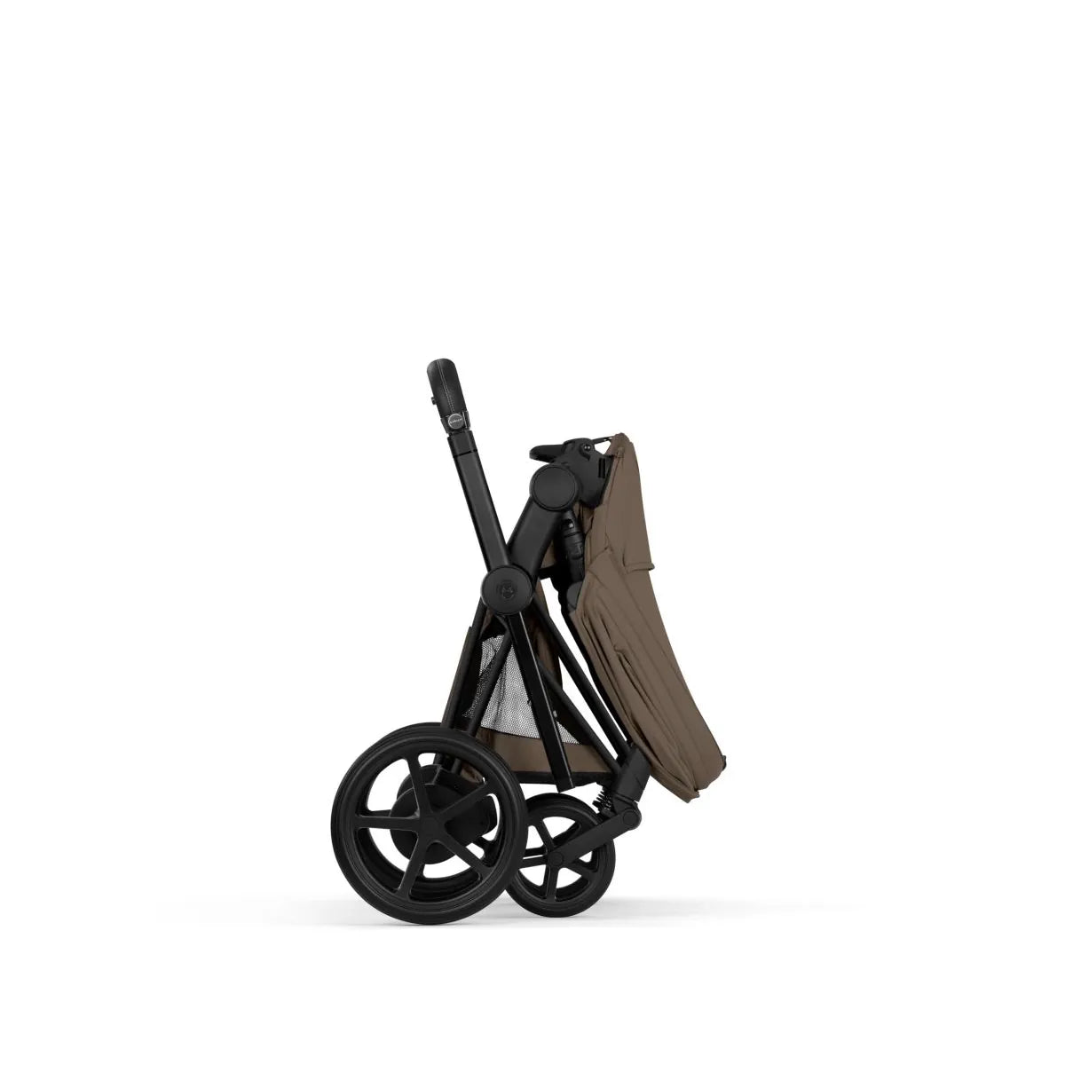 cybex latam Cybex Platinum e-PRIAM 3 Complete Stroller, Matte Black Frame/ Coconut Brown Lux Seat
