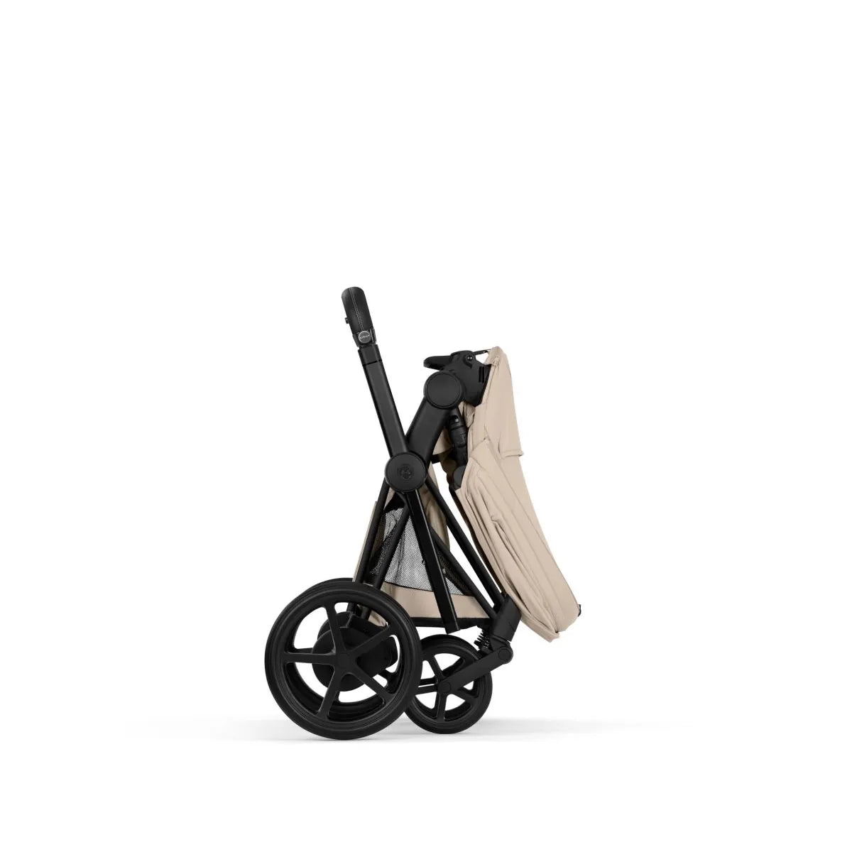 Cybex e-Priam Stroller (2026) - Matte Black Frame / Cozy Beige Lux Seat - 526000075