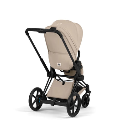 Cybex e-Priam Stroller (2026) - Matte Black Frame / Cozy Beige Lux Seat - 526000075