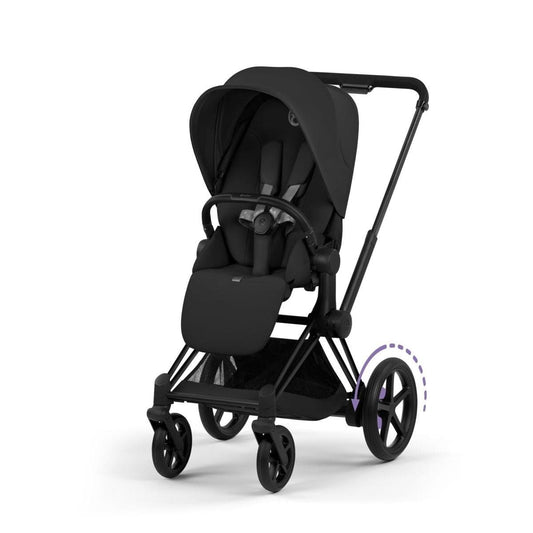Cybex e-Priam Stroller (2026) - Matte Black Frame / Sepia Black Lux Seat - 526000063