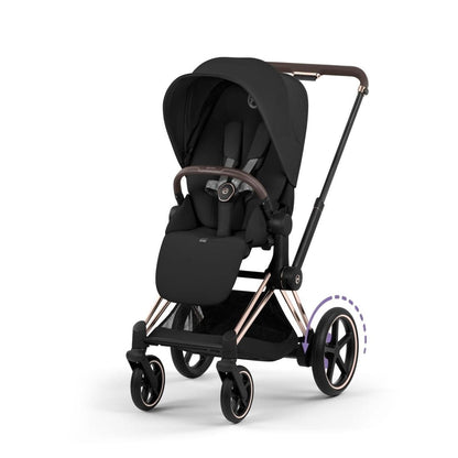 Cybex e-Priam Stroller (2026) - Rose Gold Frame / Sepia Black Lux Seat - 526000051