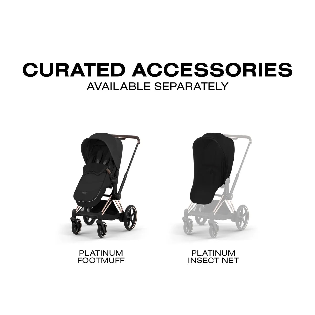 Cybex e-Priam Stroller (2026) - Rose Gold Frame / Sepia Black Lux Seat - 526000051