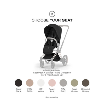 Cybex e-Priam Style Frame - Chrome Brown - 526000241