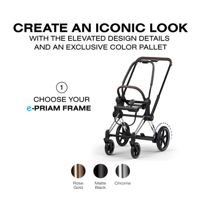 Cybex e-Priam Style Frame - Chrome Brown - 526000241