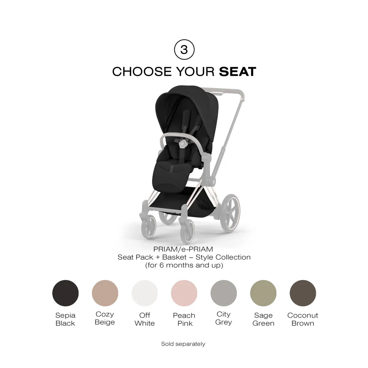 Cybex e-Priam Style Frame - Matte Black - 526000253