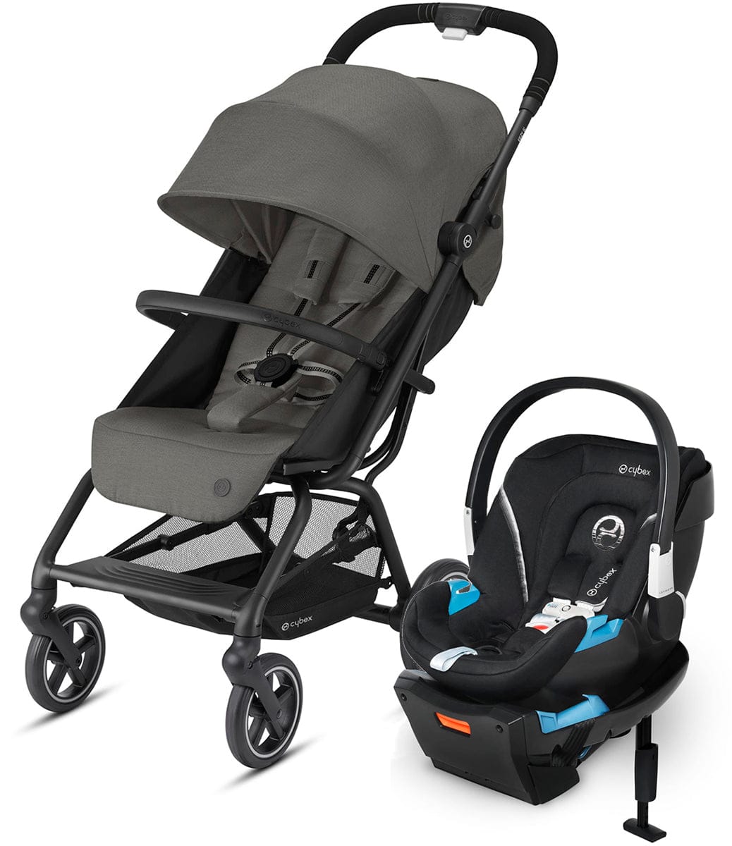 Cybex Eezy S+ 2 + Aton 2 Sensorsafe Travel System Bundle - Soho Grey / Lavastone Black - 521000477-519003595