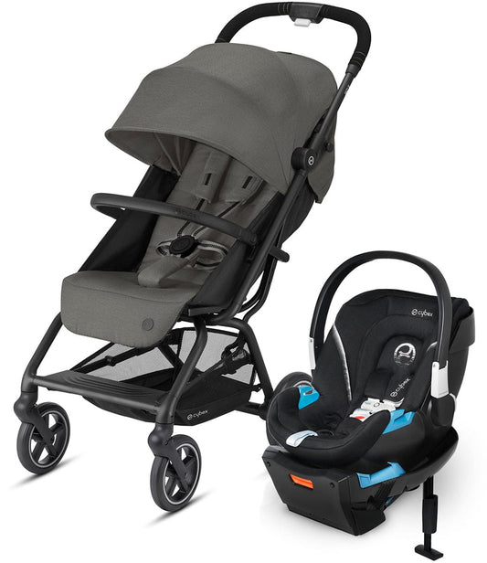 Cybex Eezy S+ 2 + Aton 2 Sensorsafe Travel System Bundle - Soho Grey / Lavastone Black - 521000477-519003595