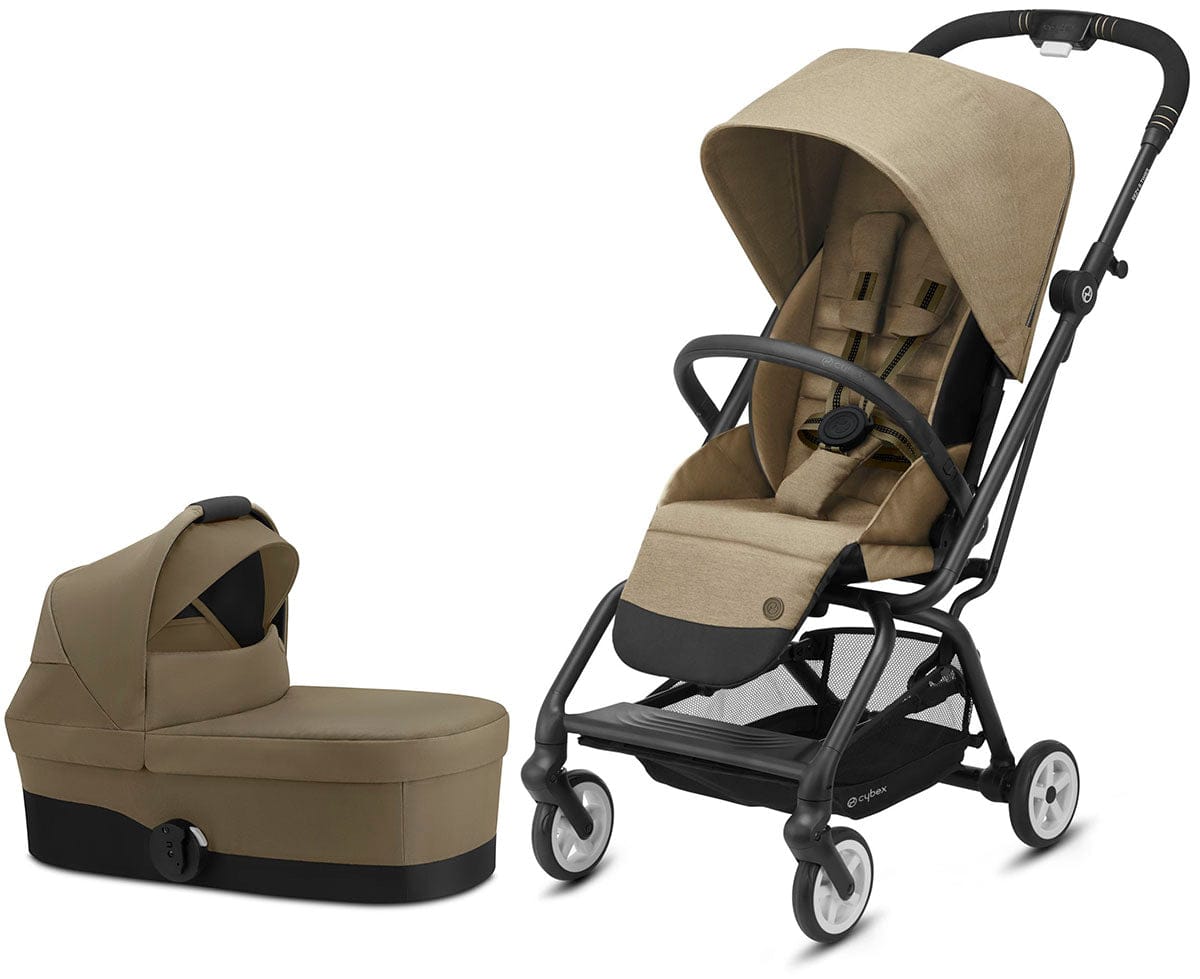 Cybex Eezy S Twist 2 Stroller + Cot S Bassinet Bundle - Classic Beige - 520004443-521001473