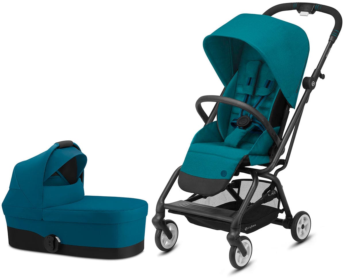 Cybex Eezy S Twist 2 Stroller + Cot S Bassinet Bundle - River Blue - 520004435-521001465