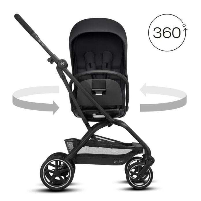Cybex Eezy S Twist+ 2 Stroller - Deep Black - 521001519