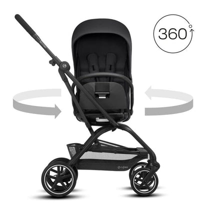 Cybex Eezy S Twist+ 2 Stroller - Deep Black - 521001519