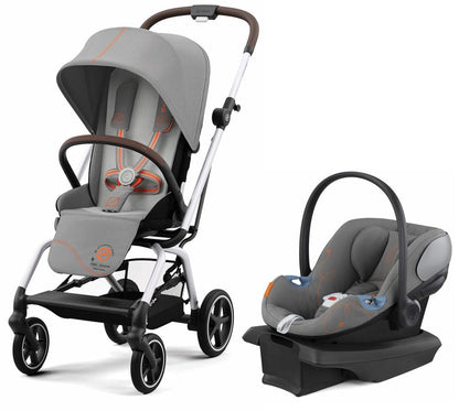 Cybex Eezy S Twist +2 V2 + Aton G SensorSafe Travel System Bundle - Lava Grey / Lava Grey - 522001723-522004779