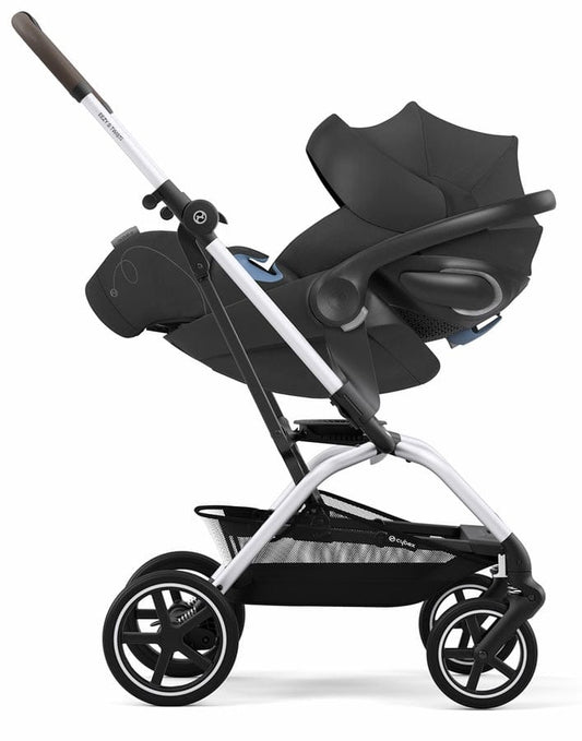 Cybex Eezy S Twist +2 V2 + Aton G SensorSafe Travel System Bundle - Moon Black / Moon Black - 522001721-522004777