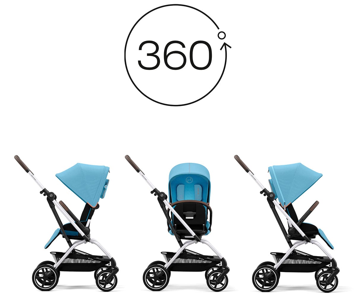 Cybex Eezy S Twist +2 V2 Compact Stroller - Beach Blue - 522001727